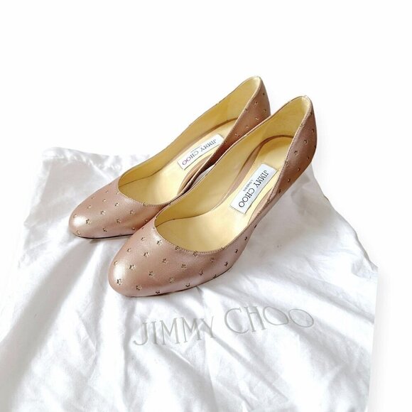 Jimmy Choo Bridget 65‎ Round Toe Pearlized Pump, Star crystal, 38EU, Dust bag - Picture 3 of 16